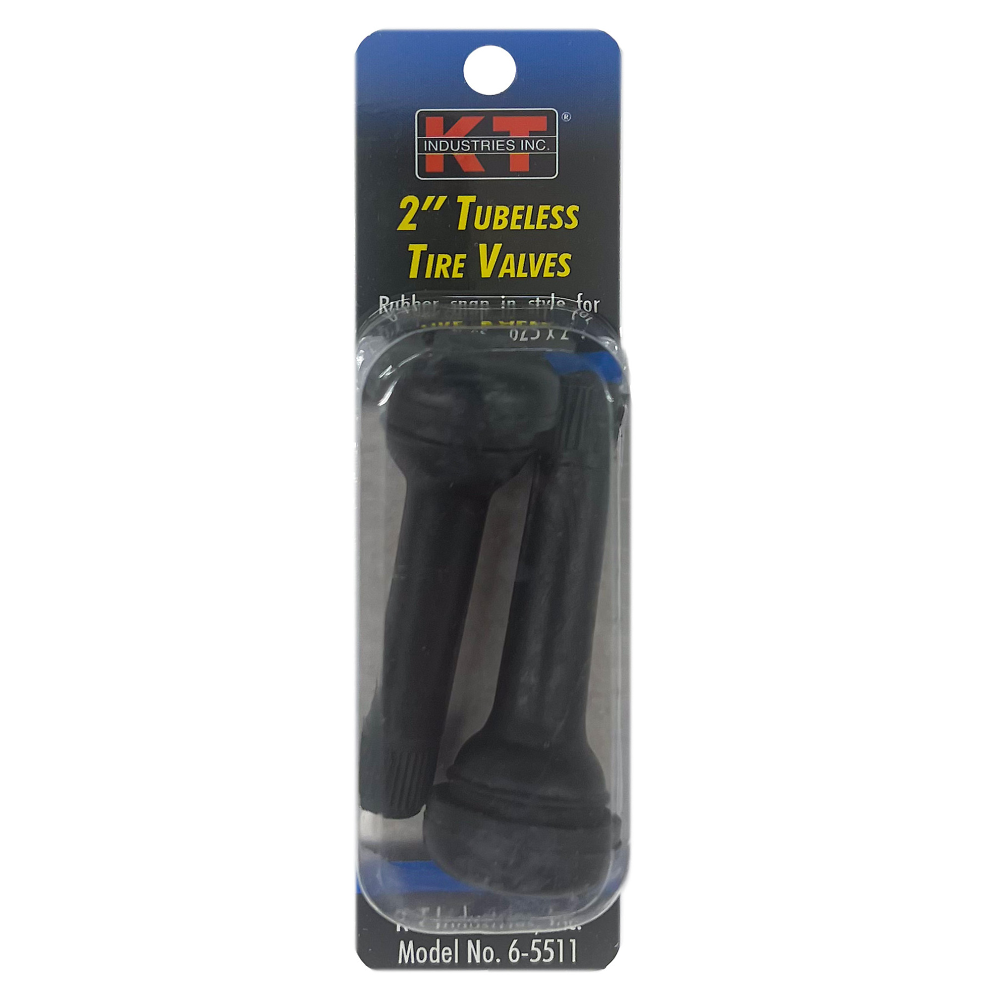 K-T Industries Rubber Snap-In Valve — 2in., .625in. Dia., 2 Pcs, Model# 6-5511